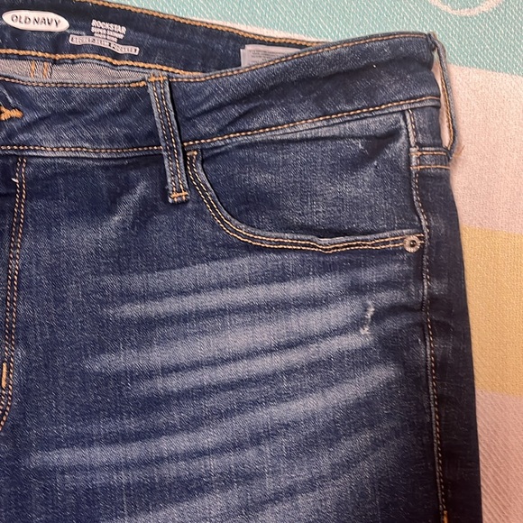 Old Navy slightly distressed Rockstar super skinny high rise jeans size 16 tall. - Picture 7 of 14